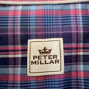 Peter Millar‎ XL Extra Large Plaid Long Sleeve Button Down Shirt Mens